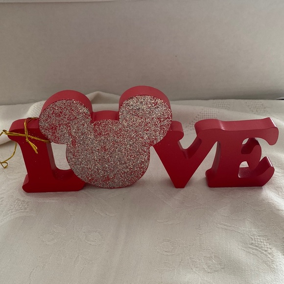 Disney Other - Disney wooden Love sign. Valentines Day. Mickey head in place of O